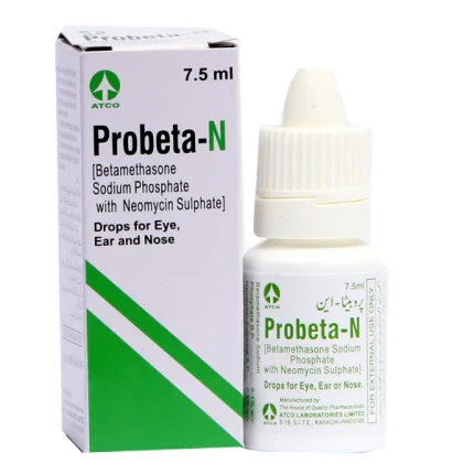 Probeta-N Eye Ear And Nose Drops ( Betamethasone Sodium Phosphate , Neomycin ) 7.5Ml , Atco