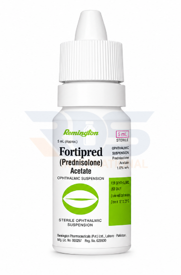 Fortipred (1%) 5Ml Eye Drops (Prednisolone, Prednisone) - Remington Pharmaceutical Industries
