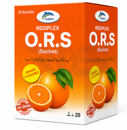 ORS Orange Flavor - 20 Sachets Pack - Dolphin Rediplex
